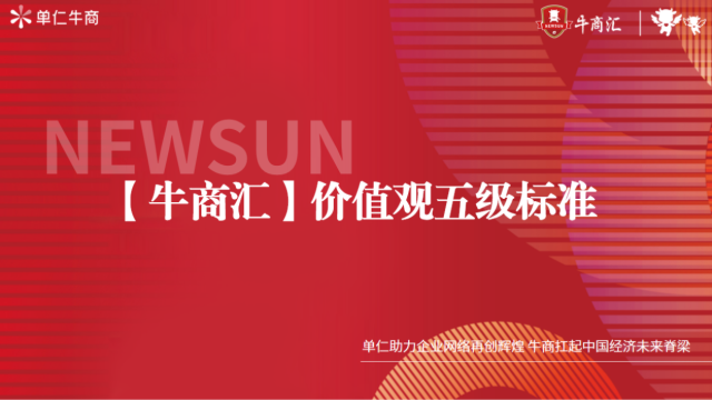 【牛商汇】价值观五级标准V1.0