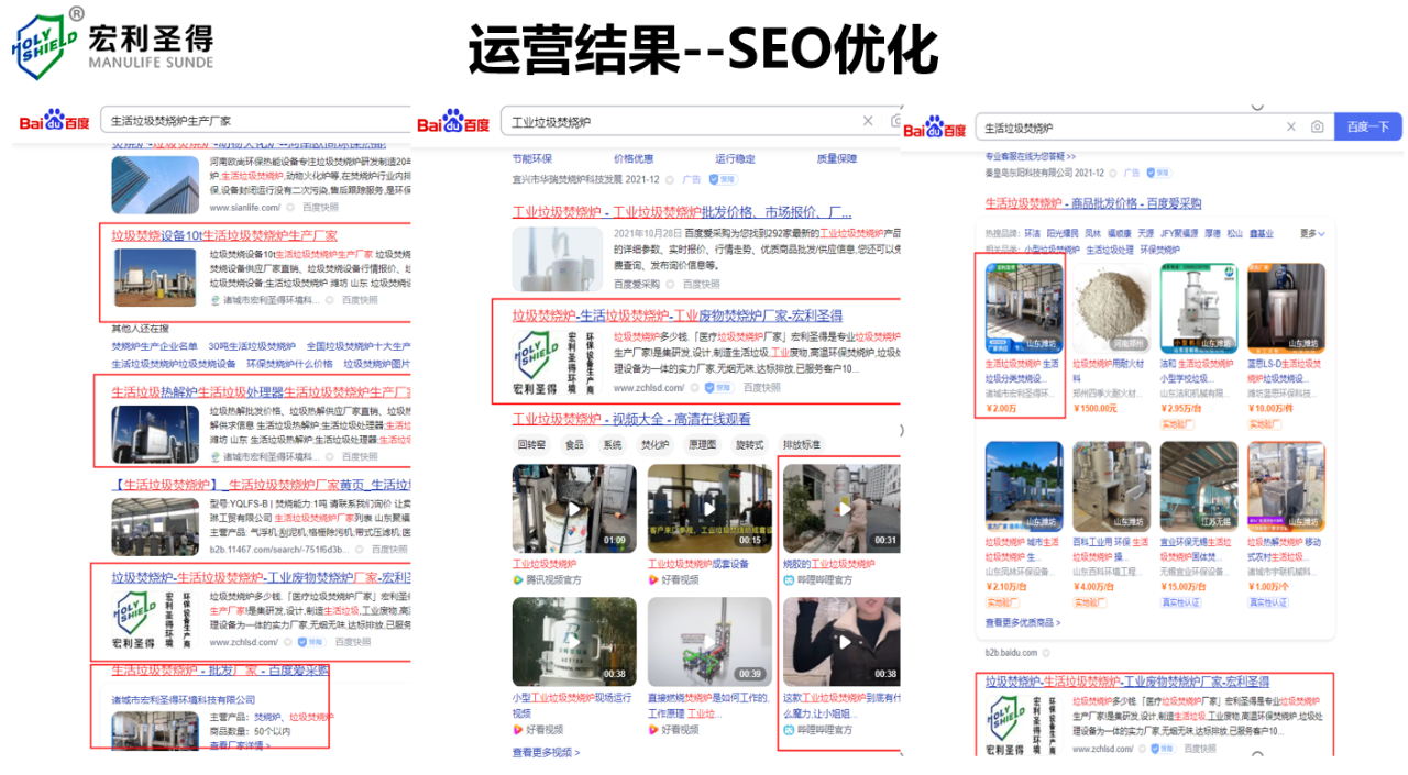 宏利圣得SEO运营结果
